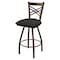 Holland Bar Stool Co 25" Swivel Counter Stool, Brnz Finish, Canter Iron Seat X820 - alternate 1